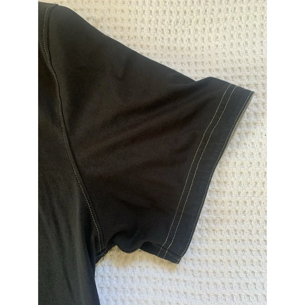 Banana Republic Polo Shirt Men Large‎ Black Fitted Pima Cotton Pocket